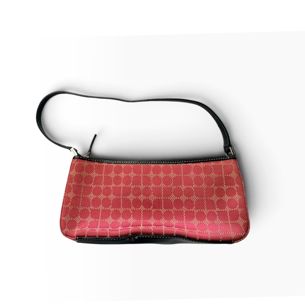 Y2K Aesthetic Vintage Kate Spade Jacquard Baguette Bag Pink Fabric Canvas